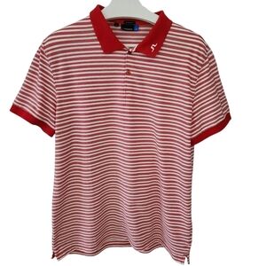 J.LINDEBERG Striped Polo golf Shirt Men's XL